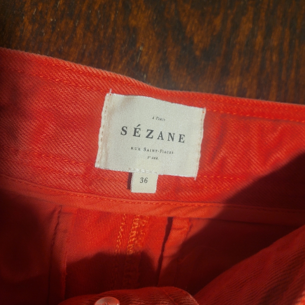 Sezane Enrico Jeans in Coral - NWT! - Picture 5 of 6
